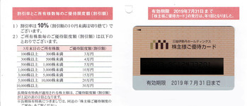 三越伊勢丹(優待カード 利用限度100万) 1枚